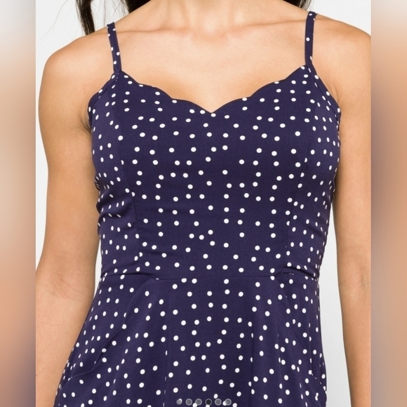 NWT 41 Hawthorne Beatriz Scallop Navy Dress Size 2X - Picture 3 of 11